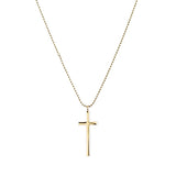 Cross Ball Chain Necklace