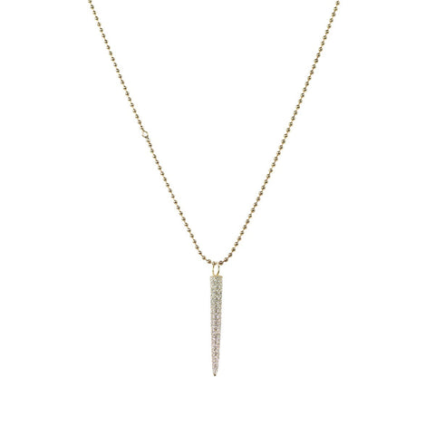 Cone Ball Chain Necklace with Micro Pavé Elements Crystal