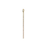 Skinny Bar Round Chain Necklace with Micro Pavé Elements Crystal