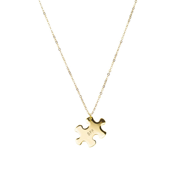 Puzzle Piece Necklace with Custom Stamping