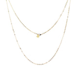 Large Wishbone Round Chain Necklace with Micro Pavé Elements Crystal